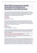 WGU D028 Comprehensive Health Assessment for Patients and Populations UJC2 With Answers&period;