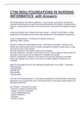 C790 WGU FOUNDATIONS IN NURSING INFORMATICS with Answers&period;