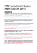C790 Foundations in Nursing Informatics with correct Answers.