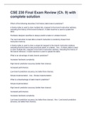CSE 230 Final Exam Review &lpar;Ch&period; 9&rpar; with complete solution