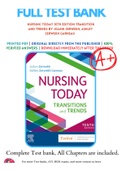 Nursing Today 10th Edition Transition and Trends BY JoAnn Zerwekh; Ashley Zerwekh Garneau 9780323642088 Chapter 1-26 Complete Guide .