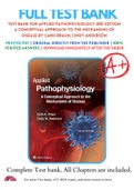 Test Bank For Applied Pathophysiology 3rd Edition A Conceptual Approach to the Mechanisms of Disease by Carie Braun; Cindy Anderson 9781496335869 Chapter 1-20 Complete Guide .