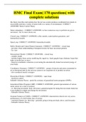 HMC Final Exam&vert; 170 questions&vert; with complete solutions