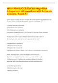 WK11&sol;MN SUCCESS&sol;CH&period;9 High-Risk Intrapartum&period; All questions with Accurate answers&period; Rated A&plus;