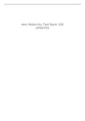 Hesi Maternity Test Bank 100 UPDATES
