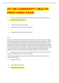 ATI RN COMMUNITY HEALTH PROCTORED EXAM