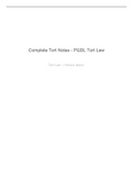 Lecture notes Law Of Torts 