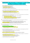  NURSING 493 Priority 1-Version 2-with 100&percnt; verified solutions-2023-2024