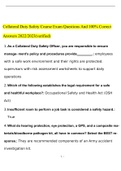 Summary Collateral Duty Safety Course Exam 2022-2023