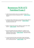 Rasmussen NUR 1172 Nutrition Exam 2