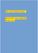 NSG 6020 WEEK 8 QUIZ &ndash; QUESTION AND ANSWERS