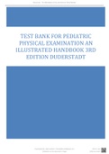 Test Bank For Pediatric Physical Examination An Illustrated Handbook 3rd Edition Duderstadt.