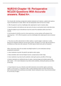 NUR310 Chapter 18&colon; Perioperative NCLEX Questions With Accurate answers&period; Rated A&plus;&period;