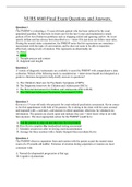 NURS 6660 Final Exam Questions and Answers&period; 