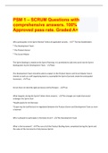 PSM 1 &ndash; SCRUM Questions with comprehensive answers&period; 100&percnt;
