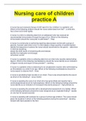Nursing care of children  practice A