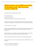 PSM Questions from PSM Exam Guide&period; All Questions with 100&percnt; Accurate answers&period; Rated A&plus;