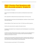 PSM 1 Practice Test Questions with 100&percnt; Accurate answers&period; Graded A&plus;
