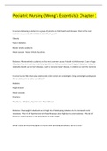 Pediatric Nursing &lpar;Wong's Essentials&rpar;&colon; Chapter 1