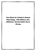 Test Bank for Vander’s Human Physiology, 15th Edition, Eric Widmaier, Hershel Raff, Kevin Strang.