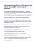 Illinois Pesticide General Standards Test Study Guide 2023 with complete solution