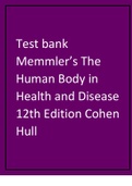Test bank Memmler&rsquo;s The Human Body in Health and Disease 12th Edition Cohen Hull