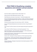 PGA PGM 3.0 Qualifying complete questions and answers solved solution guide