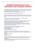 blended competencies exam 2022&sol;2023 with complete Solution&vert; Rated A&plus;
