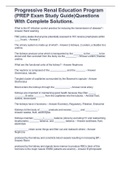 Progressive Renal Education Program &lpar;PREP Exam Study Guide&rpar;Questions With Complete Solutions&period;