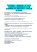 CHAPTER 51&colon; SENSORY SYSTEM&comma;  FUNCTION&comma; ASSESSMENT&comma; AND  THERAPEUTIC MEASURES VISON &  HEARING