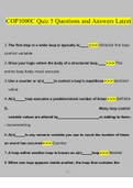 COP1000C Quiz&num;5&period; Questions Verified With 100&percnt; Correct Answers