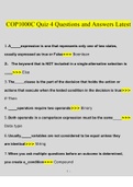 COP1000C Quiz&num;4&period;Questions Verified With 100&percnt; Correct Answers