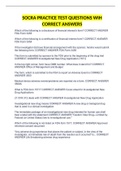 SOCRA PRACTICE TEST QUESTIONS WIH CORRECT ANSWERS