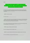SOCIAL AND CULTURAL IDENTITY - ENCYCLOPEDIA OF COUNSELING CPCE PREP EXAM QUESTIONS AND ANSWERS &lpar;2023&rpar; &lpar;VERIFIED ANSWERS BY EXPERT&rpar;