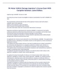 PA Motor Vehicle Damage Appraiser's License-Exam With Complete Solutions &semi;Latest Edition