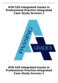 AYN 520 Integrated Issues in Professional Practice Integrated Case Study Semester 2