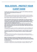 REAL ESTATE- PROTECT YOUR CLIENT 2023 ACTUAL EXAM WITH EXPLANATIONS.
