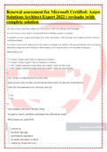 Renewal assessment for Microsoft Certified&colon; Azure Solutions Architect Expert 2022 &lpar; revisado &rpar;with complete solution  