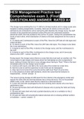 HESI Management Practice test, Comprehensive exam 3, (Final) QUESTION AND ANSWER  RATED A+