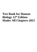 Test Bank for Human Biology 12th Edition Mader All Chapters 2023