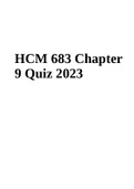 HCM 683 Chapter 9 Quiz 2023