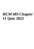 HCM 683 Chapter 11 Quiz 2023 