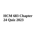 HCM 683 Chapter 24 Quiz 2023