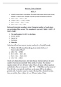 CHEM 120 Week 3 Balancing Chemical Equations Questions and Answers- Chamberlain College Atlanta