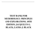 TEST BANK FOR MICROBIOLOGY: PRINCIPLES AND EXPLORATIONS, 10TH EDITION, JACQUELYN G. BLACK, LAURA J. BLACK