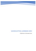 Samenvatting Leerboek HRM 2022, H1 t/m 4 - H6 t/m 9 - H11 & H12