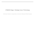 IFSM 300 Stage 1 Strategic Use of Technology