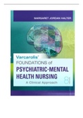 VARCAROLIS' FOUNDATIONS OF PSYCHIATRIC MENTAL HEALTH NURSING 8TH EDITION TESTBANK