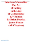 Solutions Manual for The Art of Editing in the Age of Convergence International Student Edition, 12e by Brian Brooks, James Pinson