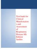 Test bank for Clinical Manifestations and Assessment of Respiratory Disease 8th Edition Jardins// Latest Version